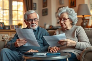 A senior person considering loan options for emergency expenses.