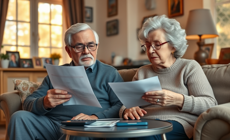 A senior person considering loan options for emergency expenses.