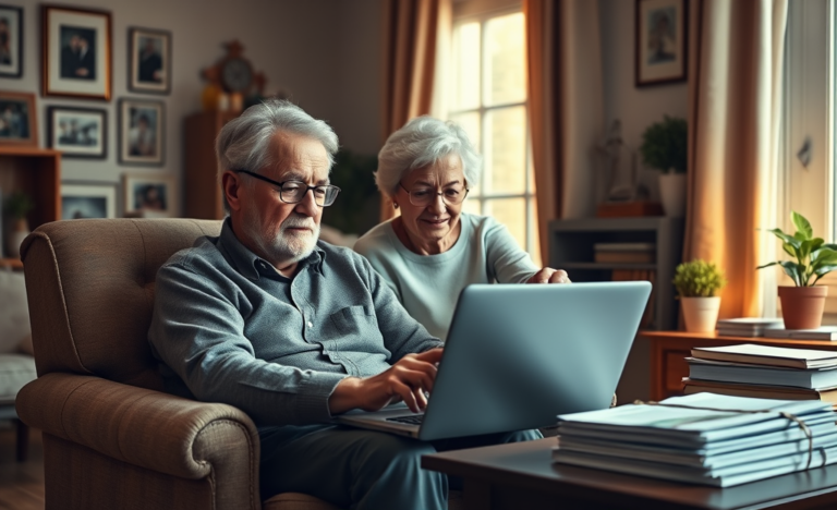 Elderly individuals exploring quick loan options for financial assistance without complications.
