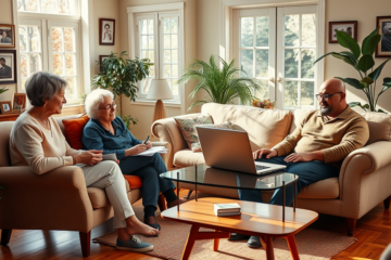 A senior reviewing loan options and financial limits.