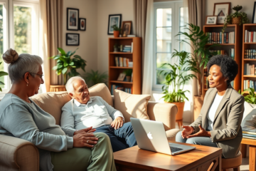 An elderly person reviewing loan options to secure financial stability.