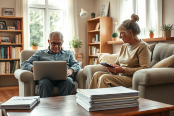 An elderly person considering fast loan options to resolve financial issues.