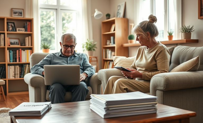 An elderly person considering fast loan options to resolve financial issues.