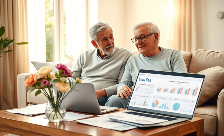 Seniors exploring options for easy loans and financing.