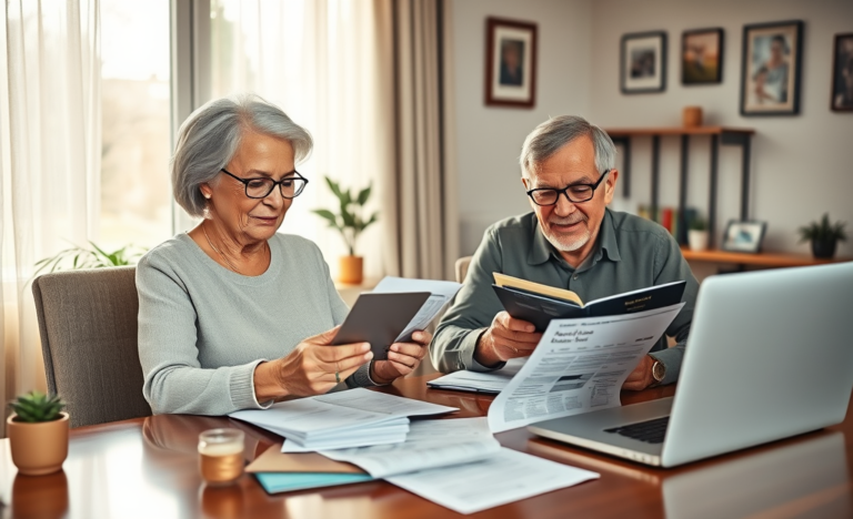 Seniors exploring personal loan options to pay off credit card debt
