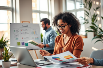 An individual confidently managing their loans and finances.