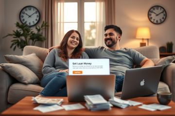 Image representing the ease of borrowing money quickly and easily through various online loan options.