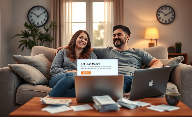 Image representing the ease of borrowing money quickly and easily through various online loan options.