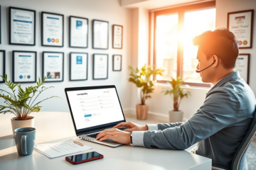 A person applying for a loan online with ease.