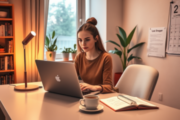 An individual submitting a loan request online.