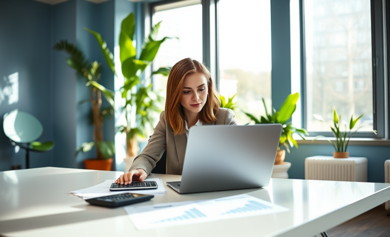 A person checking their loan limit options on a laptop.