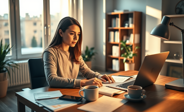 A person using a laptop to apply for a loan online, representing a quick loan request process.