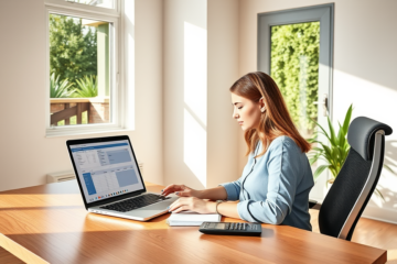 A person using a calculator to simulate their personal loan options.