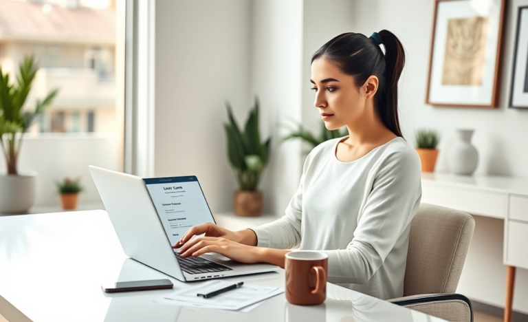 An illustration of a person applying for a loan online with just a few clicks.