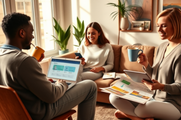 A person comfortably applying for a quick loan online from home.