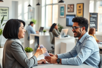 Illustration of a person requesting an extra loan for financial help