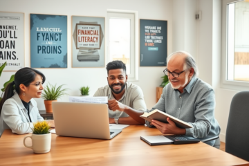 A person reviewing loan documents and calculating expenses, representing the journey to conquer loans simply.