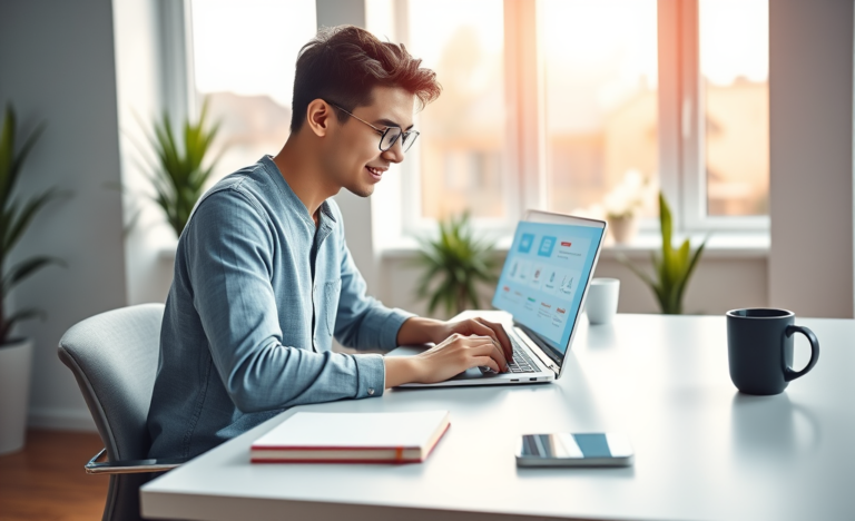 Image depicting a person applying for a quick loan online.