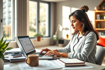 A person using a calculator to simulate their personal loan options.