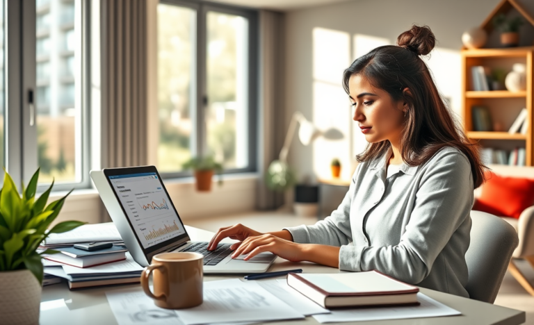 A person using a calculator to simulate their personal loan options.