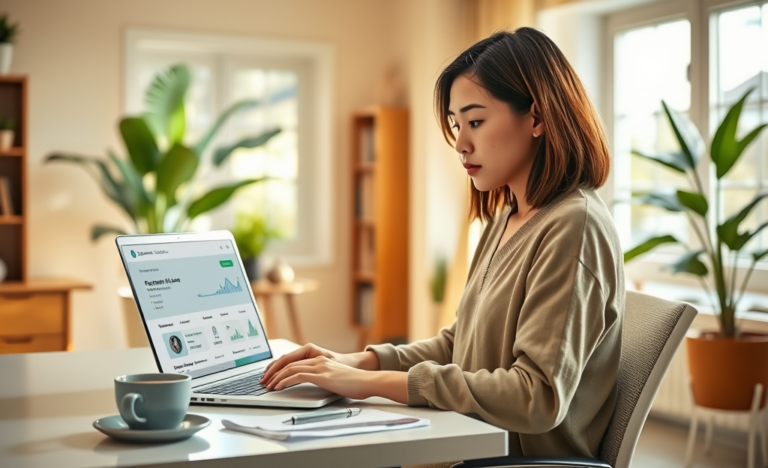 A person applying for a Mox Personal Loan online with a laptop.