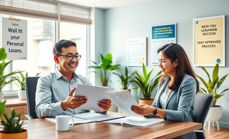 A graphic representing Personal Loan Acom with quick approval and access to credit.