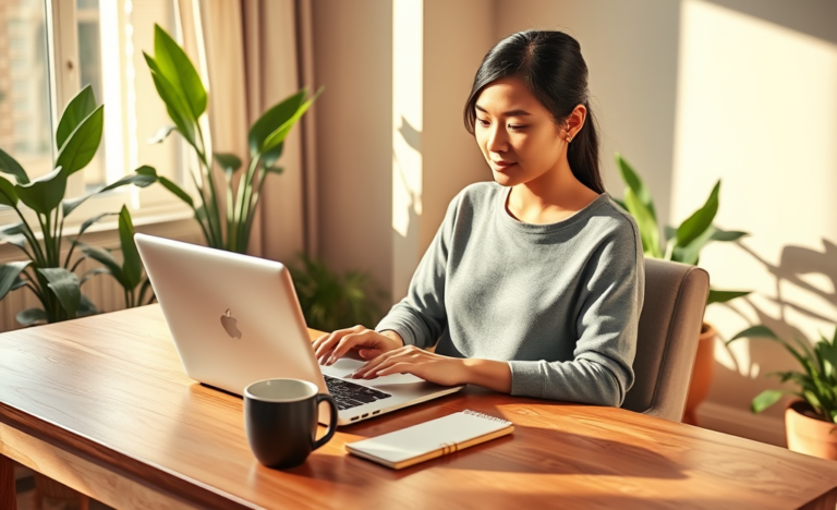 A person applying for an SMBC personal loan online from home.