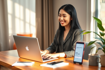 An individual using the OCBC app for a personal loan.