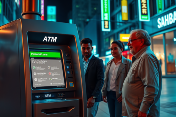 An illustration depicting the convenience of personal loans from Seven Bank tailored to individual financial profiles.