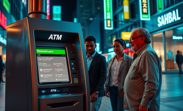 An illustration depicting the convenience of personal loans from Seven Bank tailored to individual financial profiles.